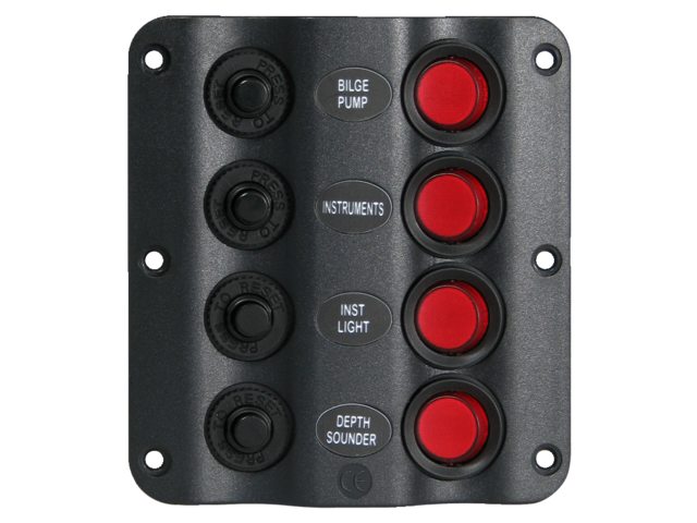 Talamex Schakelpaneel wave 4 schakelaars 12 V