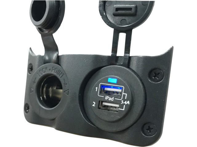 Talamex Wave add-on paneel 12 V & dubbel USB stopcontact