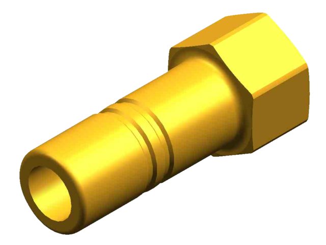 WX1539 Adapter 3/8" BSP 15mm female messing