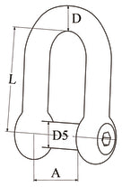 Talamex RVS AISI 316 D-sluiting – binnenzeskantpen – 6 mm