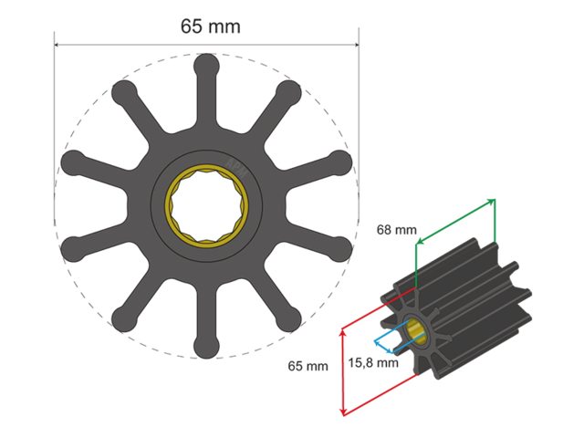 Albin Pump Marine Premium Impeller nr. 06-02-022