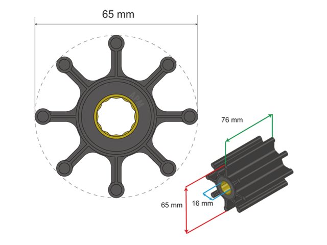 Albin Pump Marine Premium Impeller nr. 06-02-024