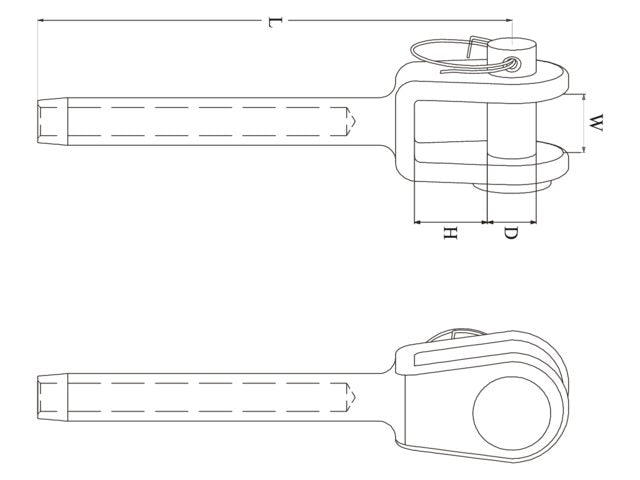 Talamex Gaffelterminal – voor 4 mm staaldraad