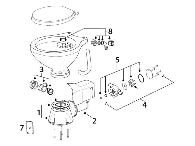 Talamex Basis elektrisch toilet met pakking