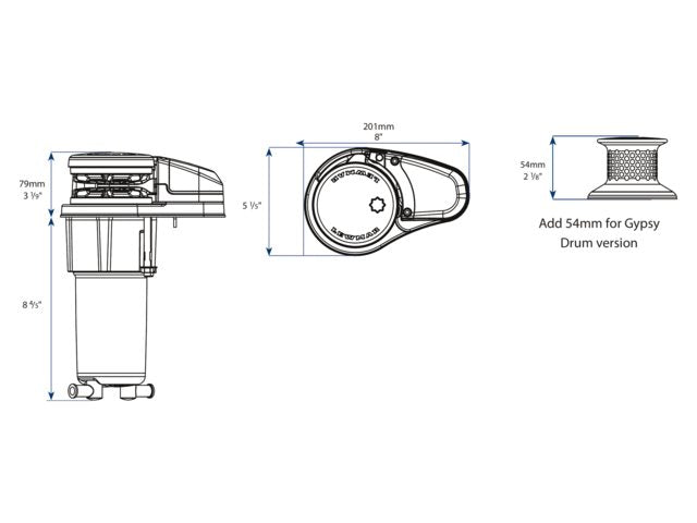 Lewmar VX1L Ankerlier 800 gd 8 mm kit