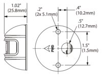 Attwood Bakboordlicht led Lightarmor verticaal rond rvs