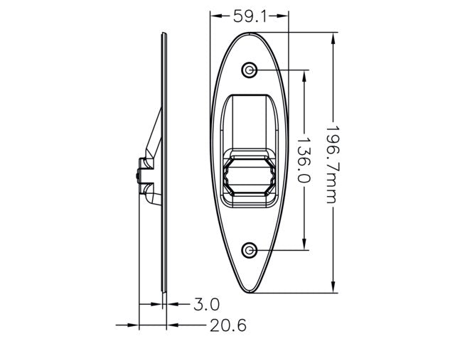 Talamex Navigatieverlichting LED inbouw set RVS (SB + BB)