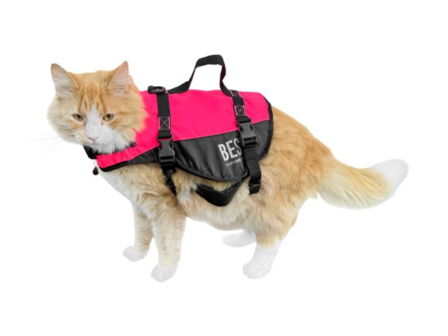 Besto Kattenvest deluxe roze/zwart 3-7 kg
