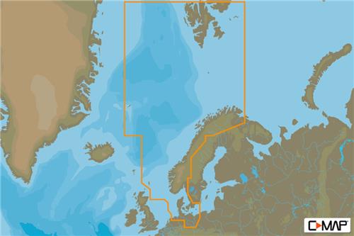 C-MAP geheugenkaart 4D - Noordzee & Denemarken