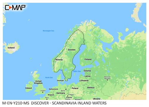 C-MAP geheugenkaart DISCOVER - Scandinavië Binnenland