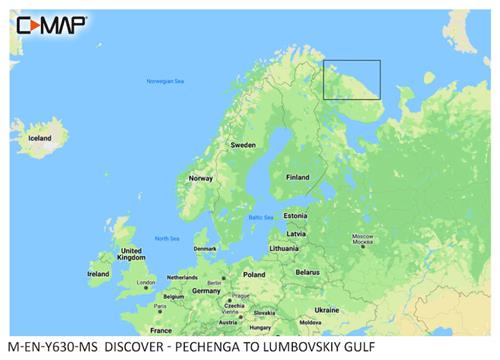 C-MAP geheugenkaart DISCOVER - Pechenga naar Golf van Lumbovsky