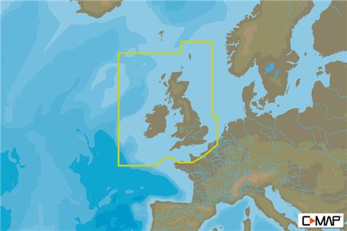 C-MAP geheugenkaart 4D - Verenigd Koninkrijk, Ierland & het Kanaal