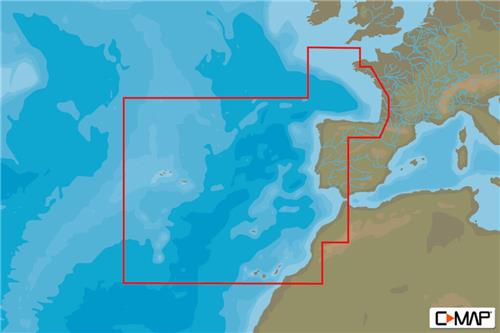 C-MAP geheugenkaart 4D - West Europese Kust