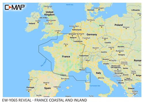 C-MAP geheugenkaart REVEAL - Franse Kust & Binnenlanf
