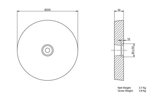 MME huid/roeranode aluminium MME37AB