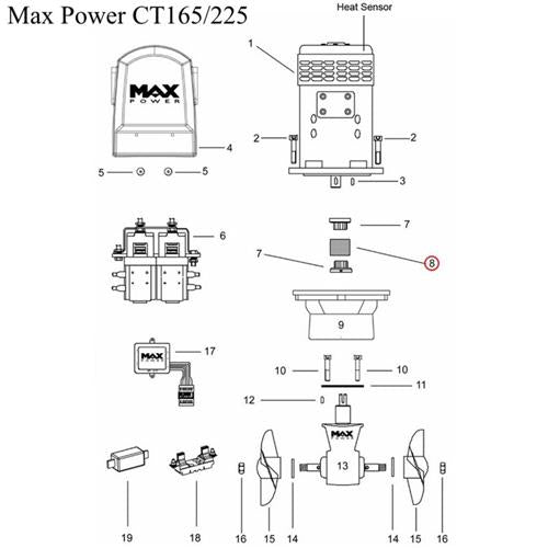 Max Power staartstuk CT165-CT225