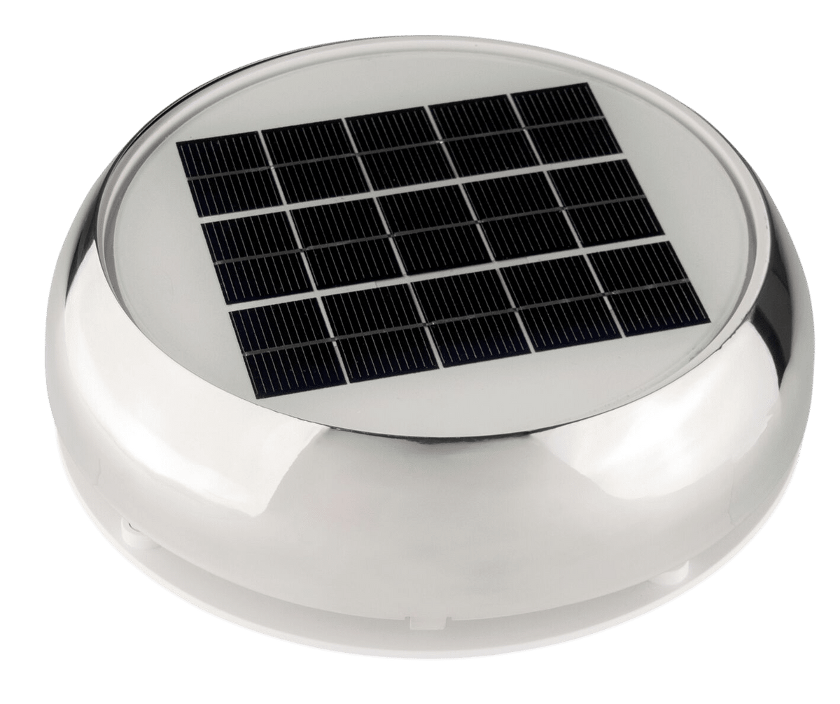 Marinco dag/nacht solar ventilator RVS 4 inch
