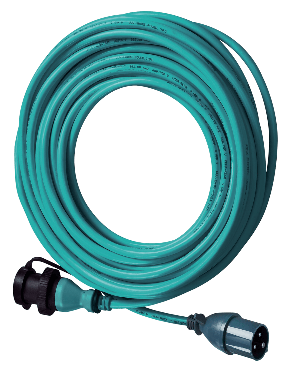 15 meter. 2.5 mm2 – green incl. cable bag