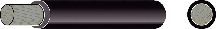 Vertinde Accukabel geïsoleerd 25mm² zwart (10m)
