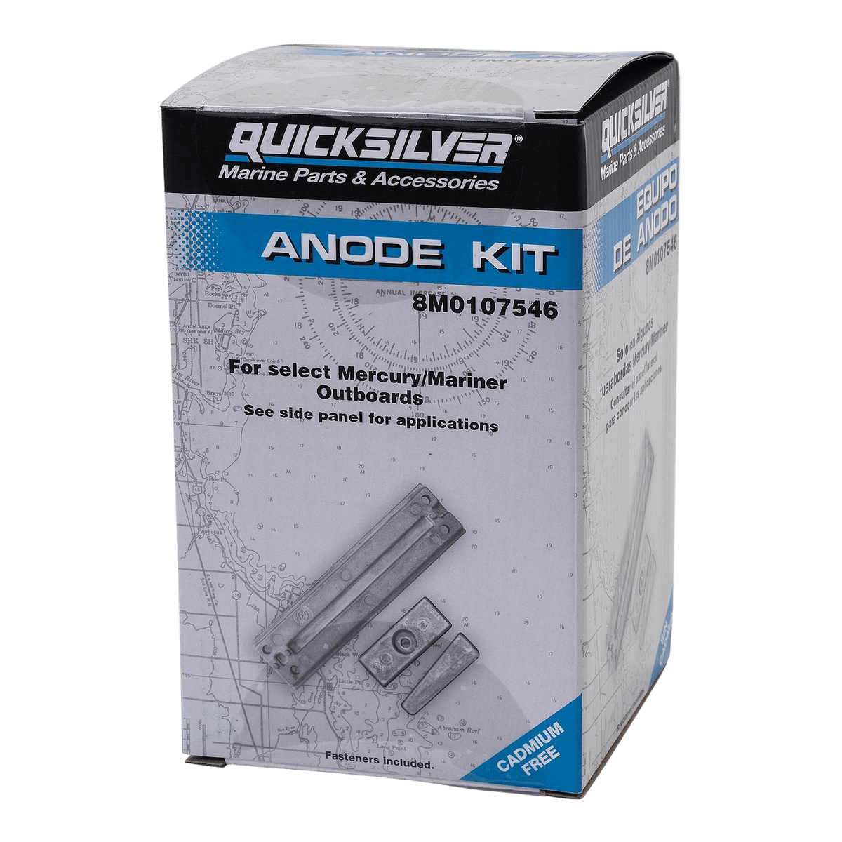Quicksilver anodekit aluminium voor Mercury 40-115 pk (8M0107546)