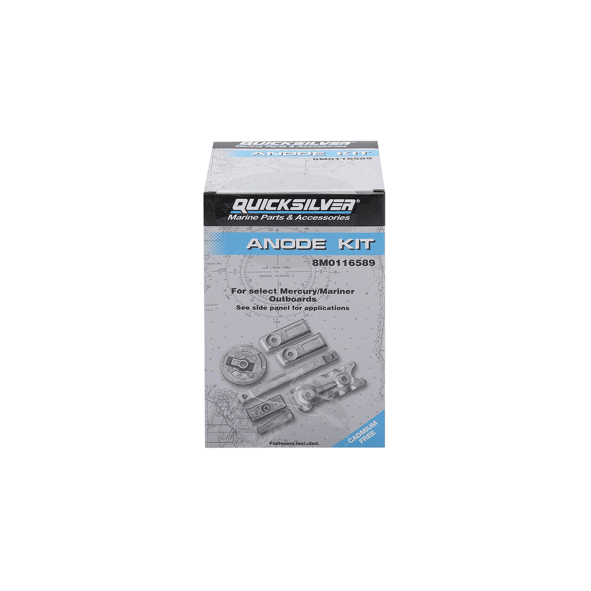 Quicksilver anodekit aluminium voor Mercury Verado 350 pk (8M0116589)