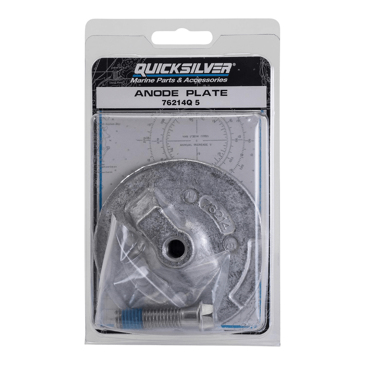 Quicksilver 76214Q5 Anode plaat aluminium voor Mercury Mariner Force en Mercruiser