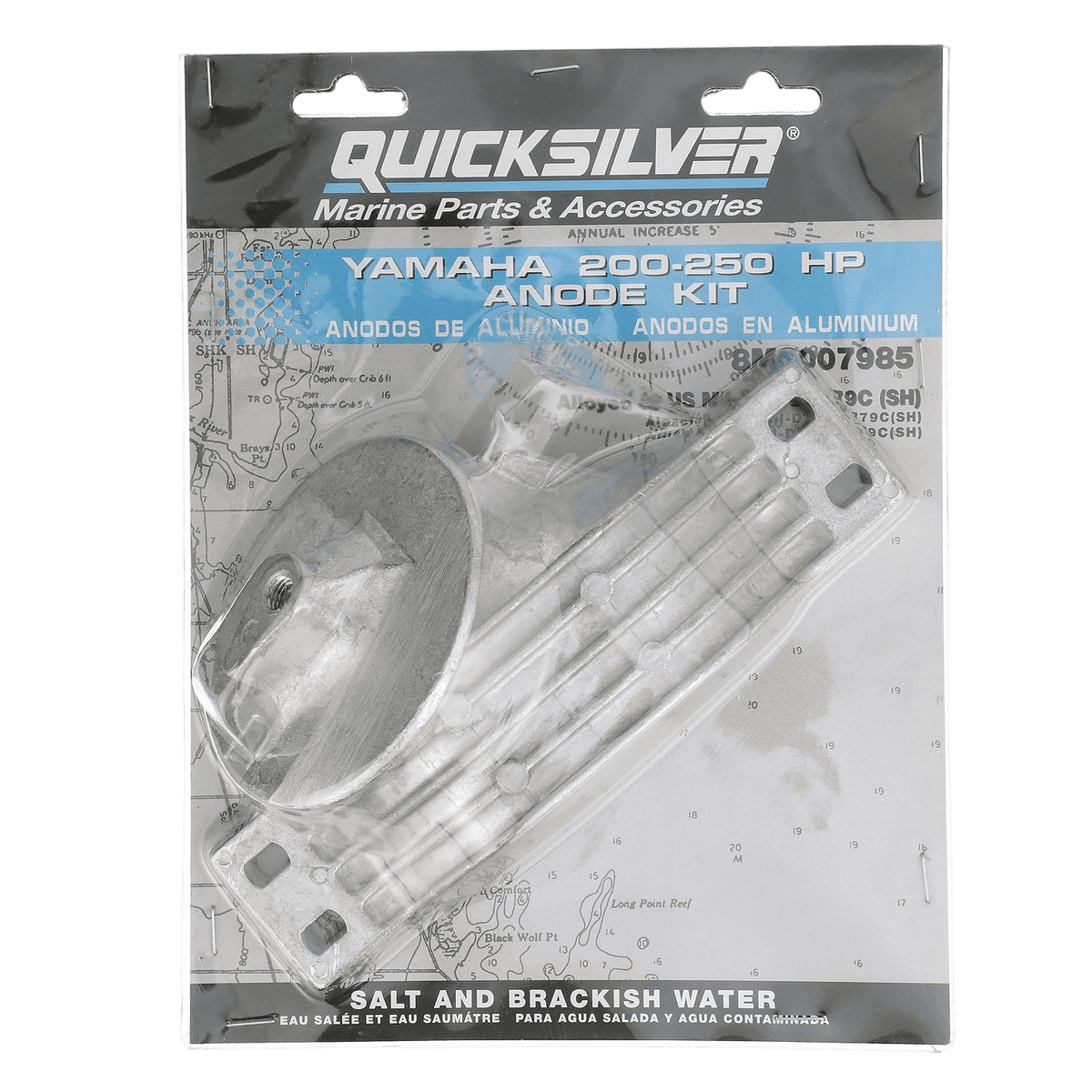 Quicksilver anodekit aluminium voor Yamaha 200-250 pk 8M6007985
