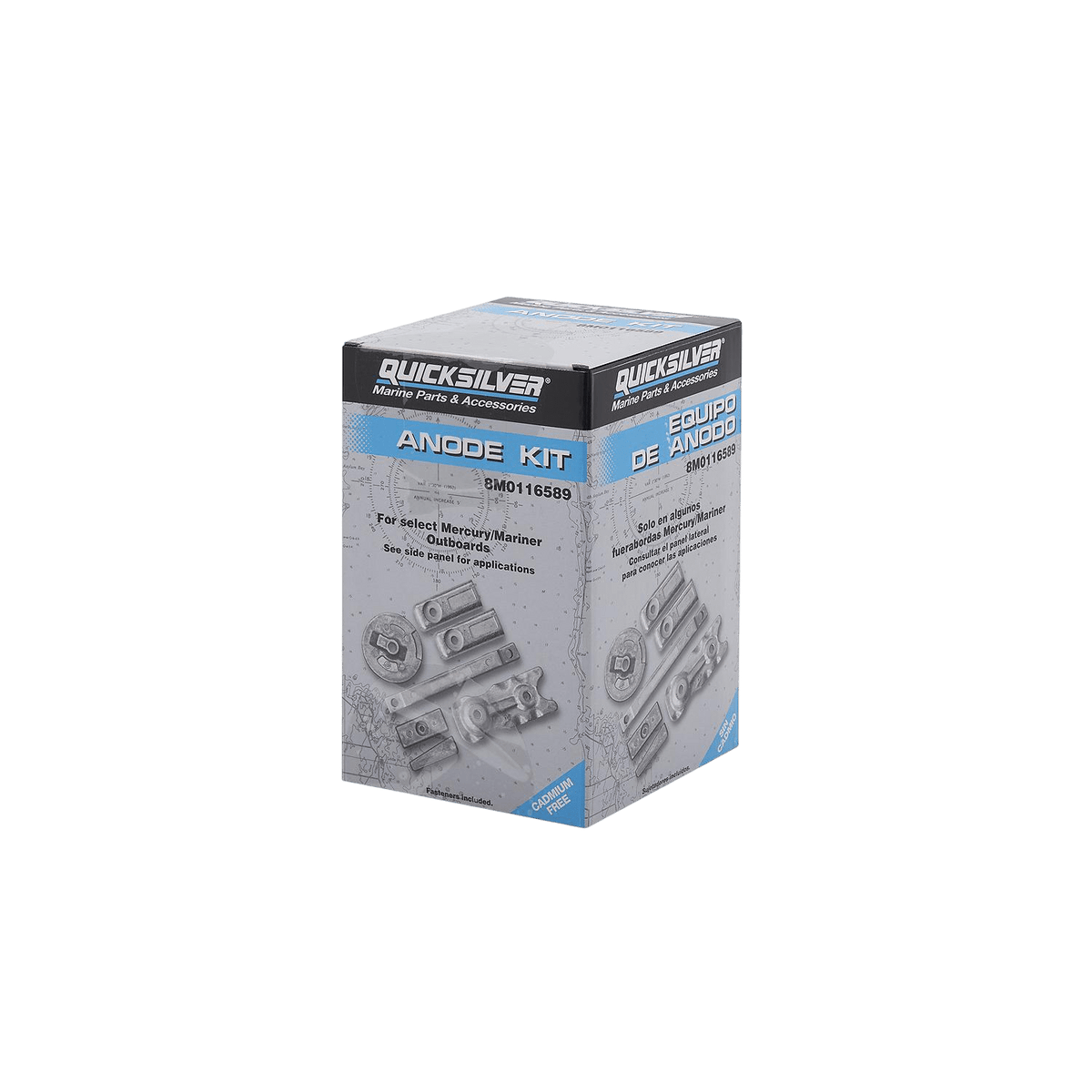 Quicksilver anodekit aluminium voor Mercury Verado 350 pk (8M0116589)