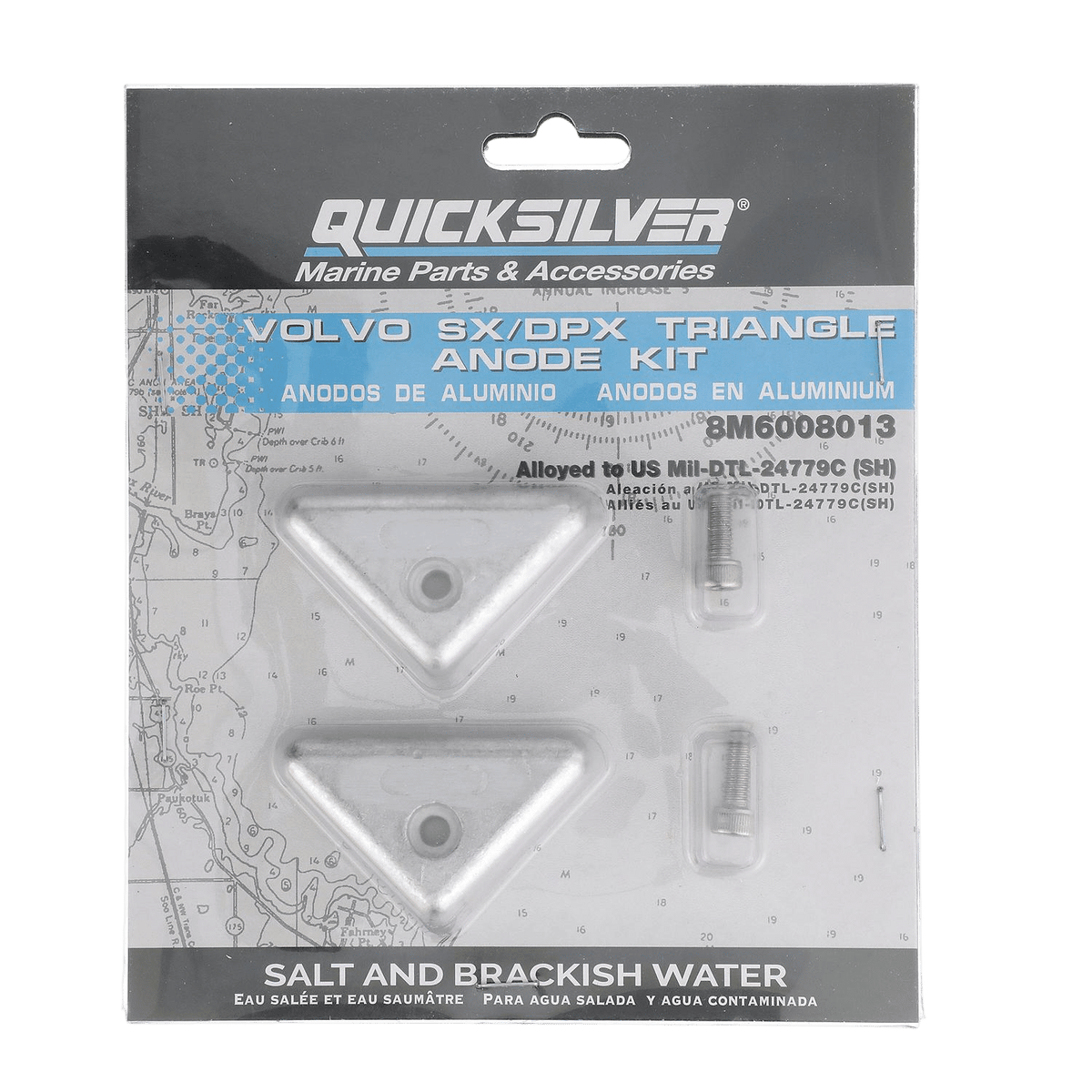 Quicksilver anodekit aluminium voor Volvo 290 hekaandrijving 8M6008013