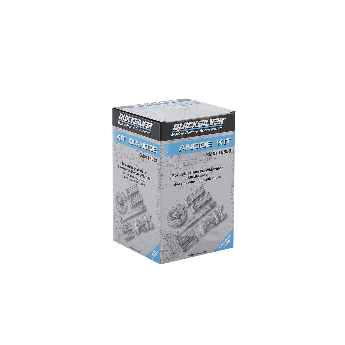 Quicksilver anodekit aluminium voor Mercury Verado 350 pk (8M0116589)