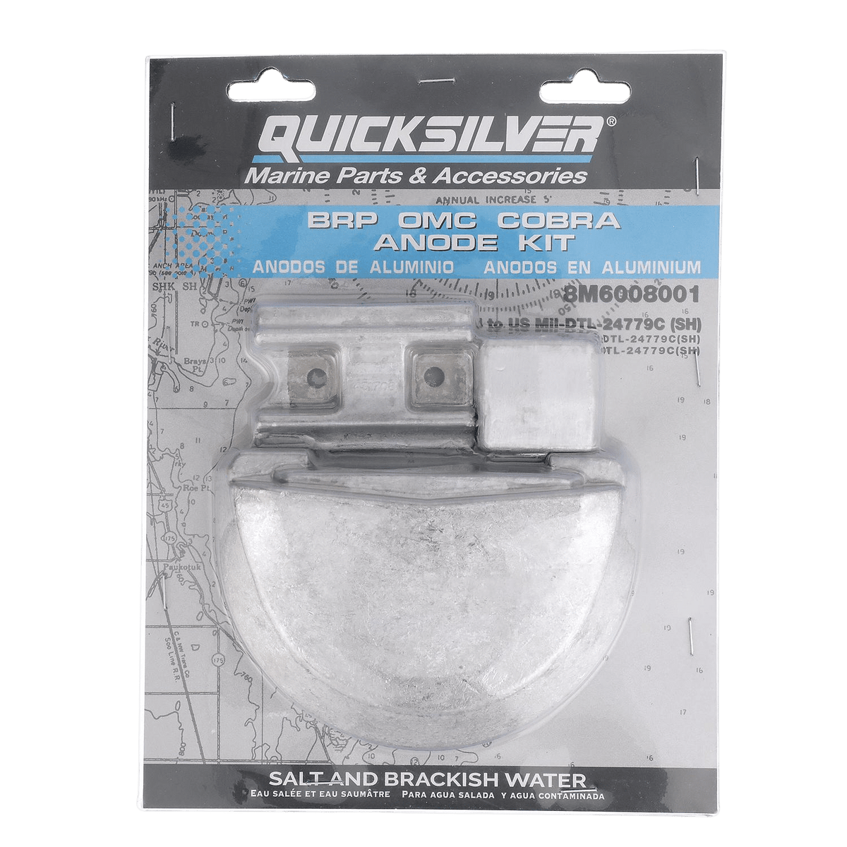 Quicksilver anodekit aluminium voor BRP/OMC Cobra hekaandrijving 8M6008001