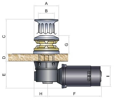 Italwinch SMART R3 ankerlier 12V 1000W / ketting 8mm met drum