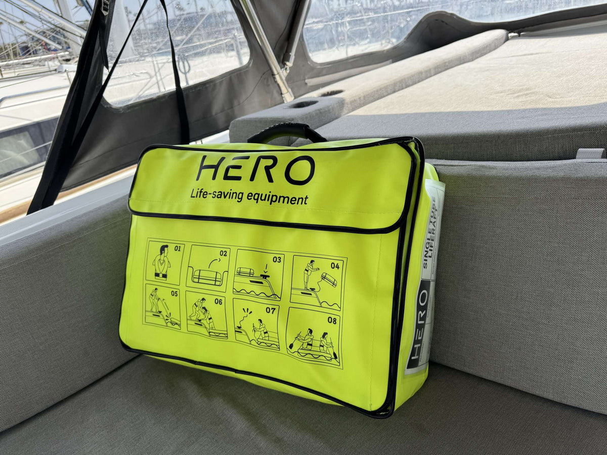 Hero reddingsvlot enkele tube 4-6 personen in tas