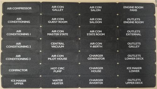 BEP Marine label set for circuit breaker panels - set 10