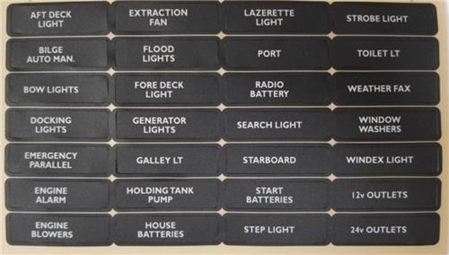 BEP Marine label set for circuit breaker panels - set 3