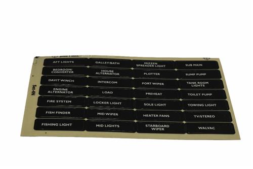 BEP Marine label set for circuit breaker panels - set 4