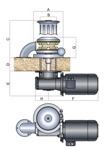 Italwinch STAR PLUS ankerlier 230V 2200W / ketting 14mm ISO