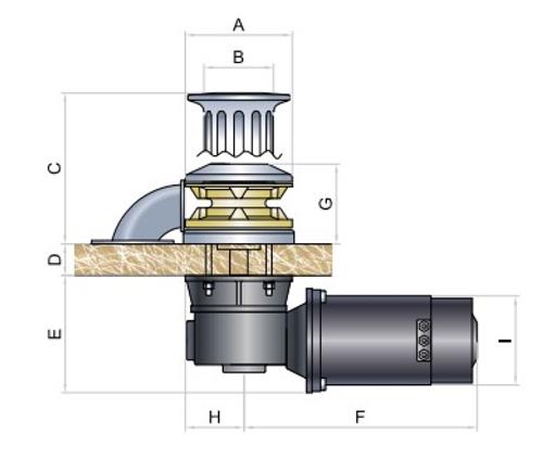 Italwinch STAR ankerlier 24V 1700W / ketting 10mm DIN766