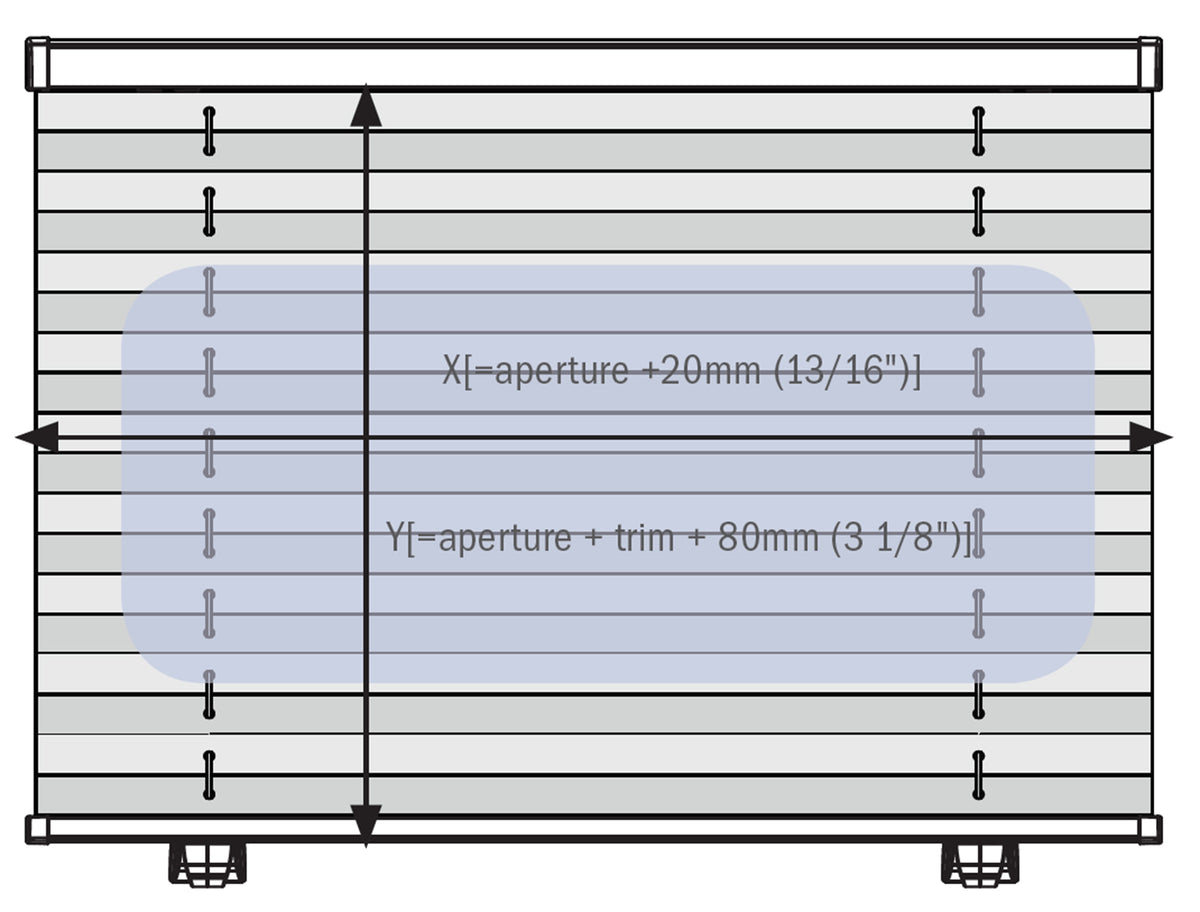 Dometic Oceanair Skysol Motion geplisseerd gordijn wit maat 1 (350 x 400 mm)
