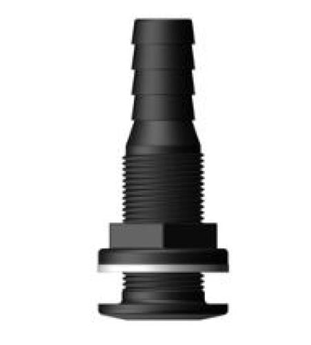 Tru Design huiddoorvoer met tule zwart 19mm 3/4”BSP