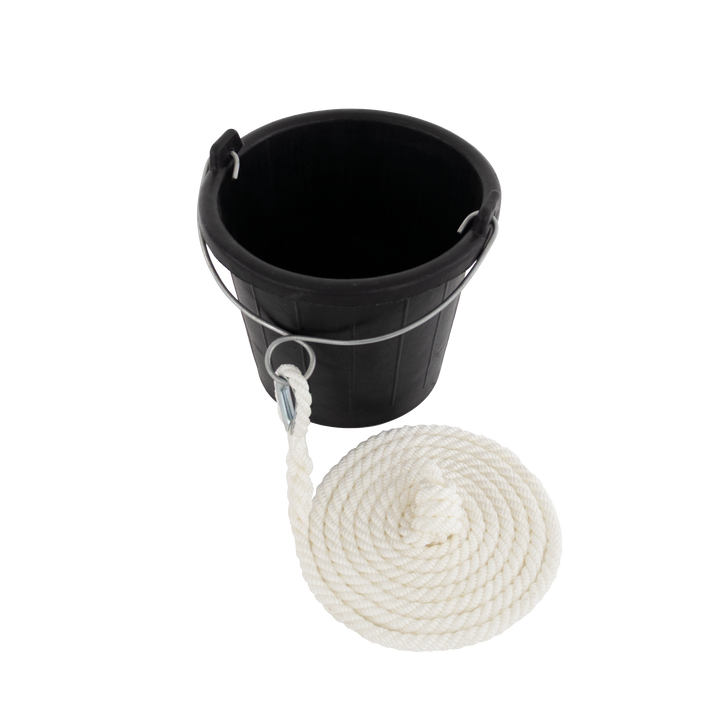 Talamex Puts rubber zwart 7 L met aangesplitste lijn 3 m