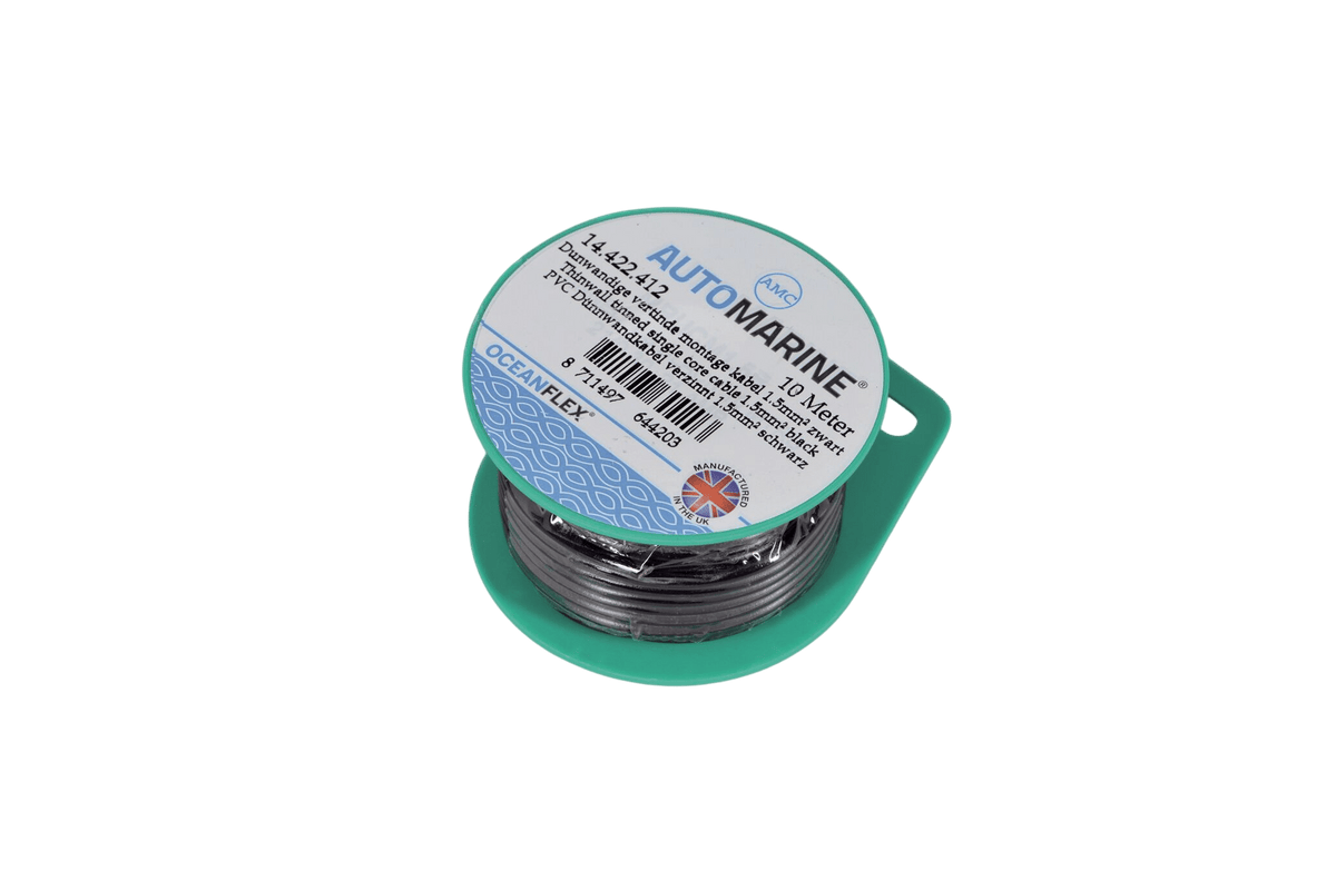 Talamex Dunwandige vertinde montage kabel 2,5 mm² zwart (5 m)