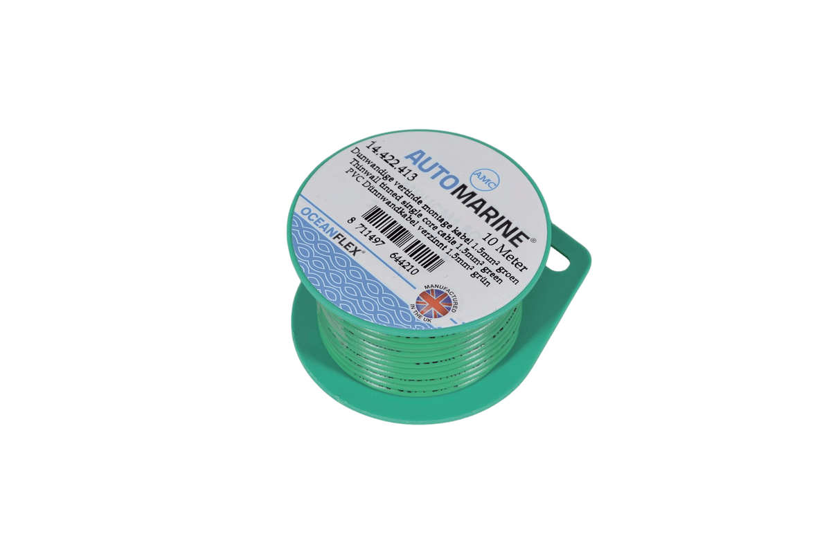 Talamex Dunwandige vertinde montage kabel 1,5 mm² groen (10 m)