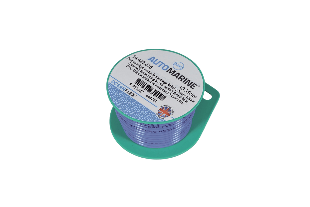 Dunwandige vertinde montage kabel 1.5mm² blauw (10m)