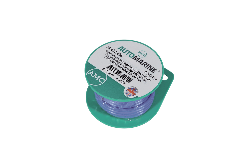Dunwandige vertinde montage kabel 2.5mm² blauw (5m)