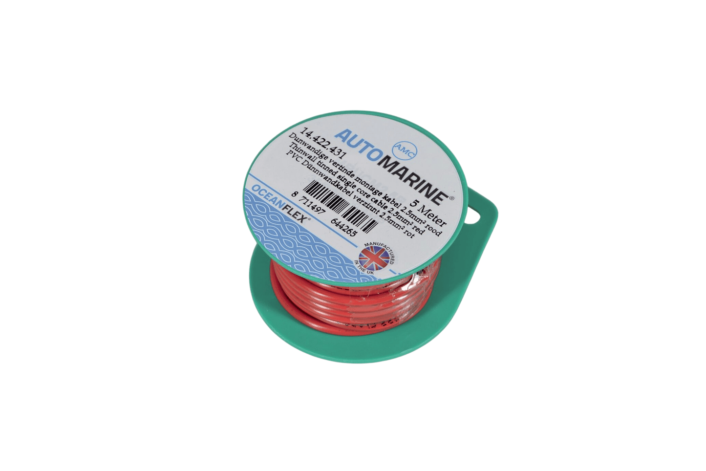 Dunwandige vertinde montage kabel 2.5mm² rood (5m)