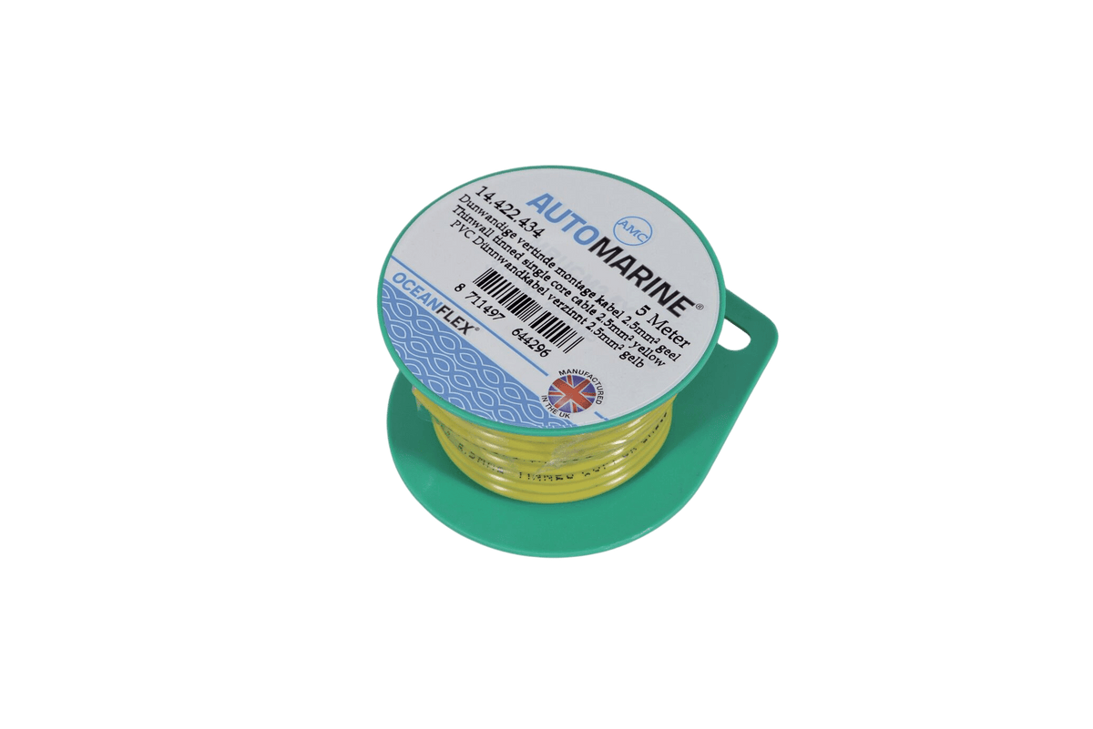 Talamex Dunwandige vertinde montage kabel 2,5 mm² geel (5 m)