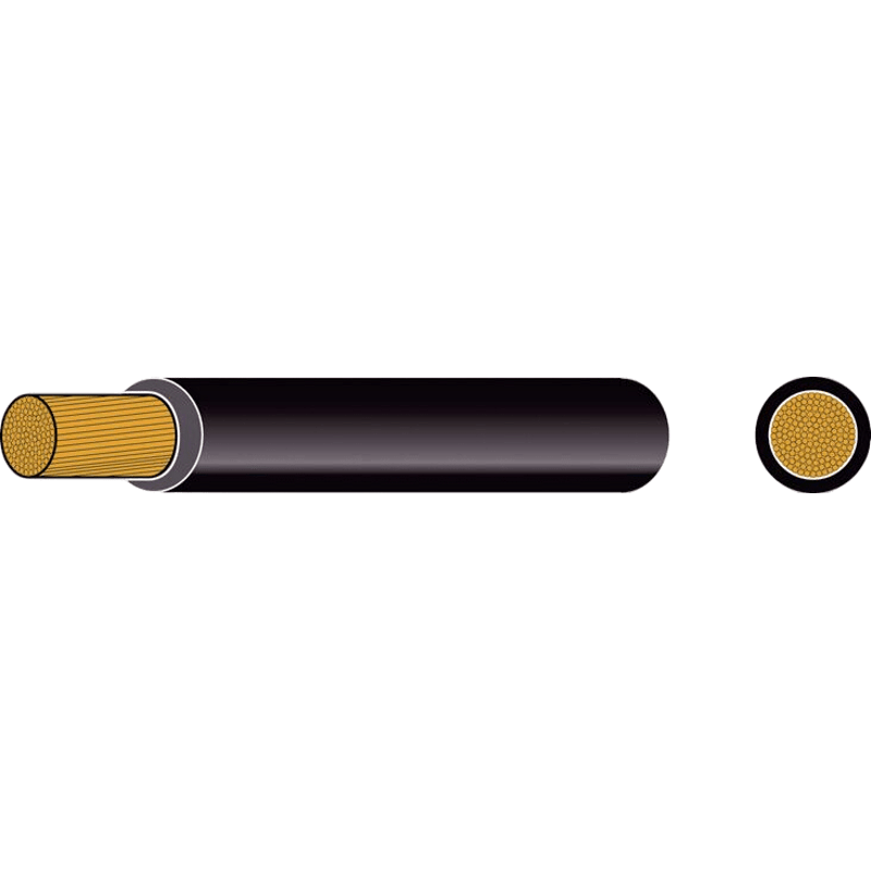 Talamex Dunwandige montage kabel 6,0 mm² zwart (10 m)