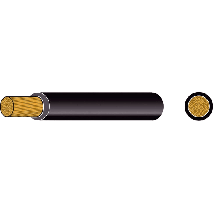Talamex Dunwandige montage kabel 6,0 mm² zwart (10 m)