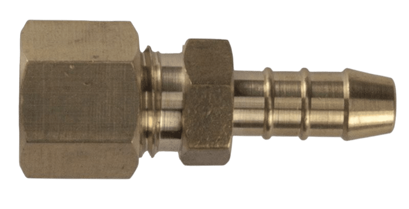Koppeling messing 8mm knel x 8mm slangpilaar